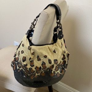 Betsy Johnson leopard bling shoulder bag